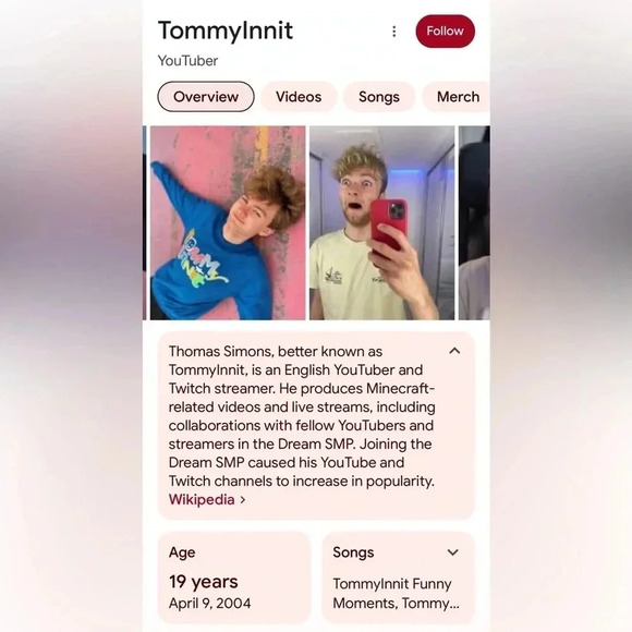 TOMMY INNIT YOUTUBER OFFICIAL MERCH LIMITED EDITION CREWNECK SWEATSHIRT SM - Picture 4 of 12